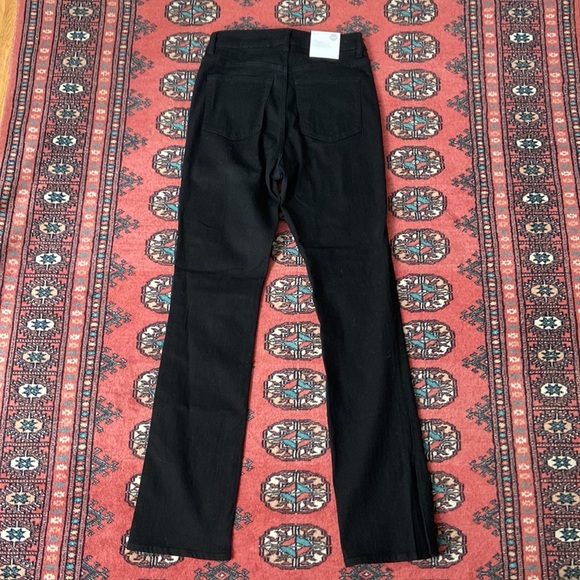 NWT H&M Split Hem Skinny Flare Black Jeans - Picture 6 of 7